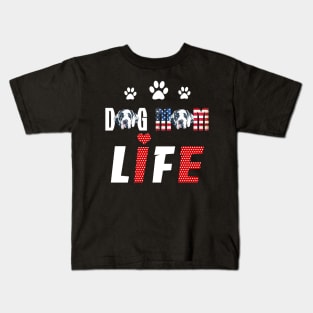 Great Danes Mom Life Patriotic America 4Th Of July Kids T-Shirt